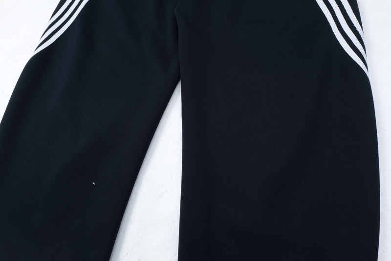 Curved Triple-Stripe Wide-Leg Track Pants | Streetwear