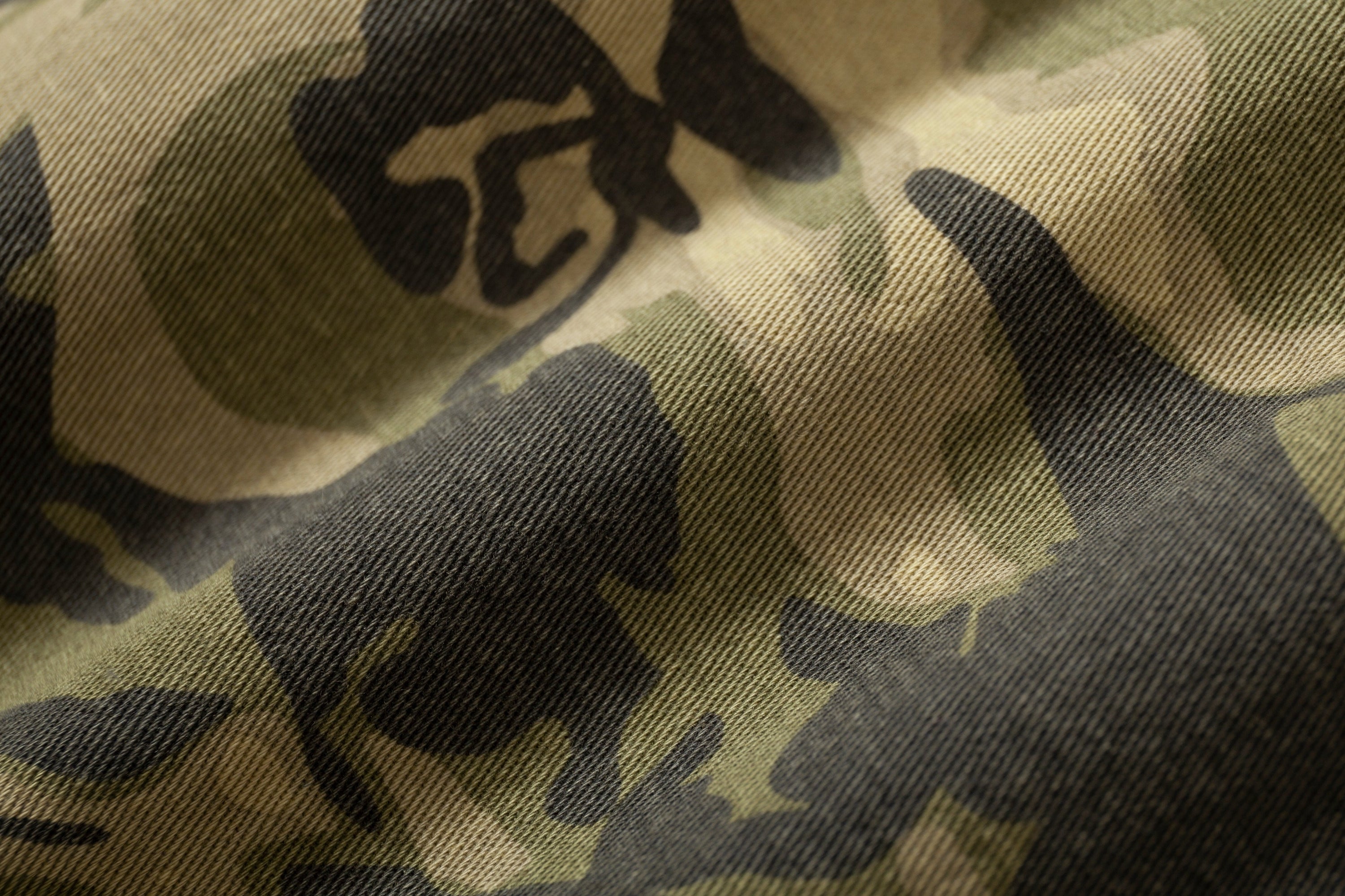 Omirad Patchwork Camo Panel Distressed Denim Jeans