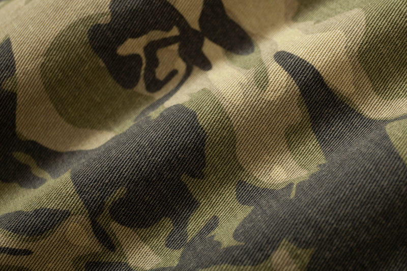Omirad Patchwork Camo Panel Distressed Denim Jeans