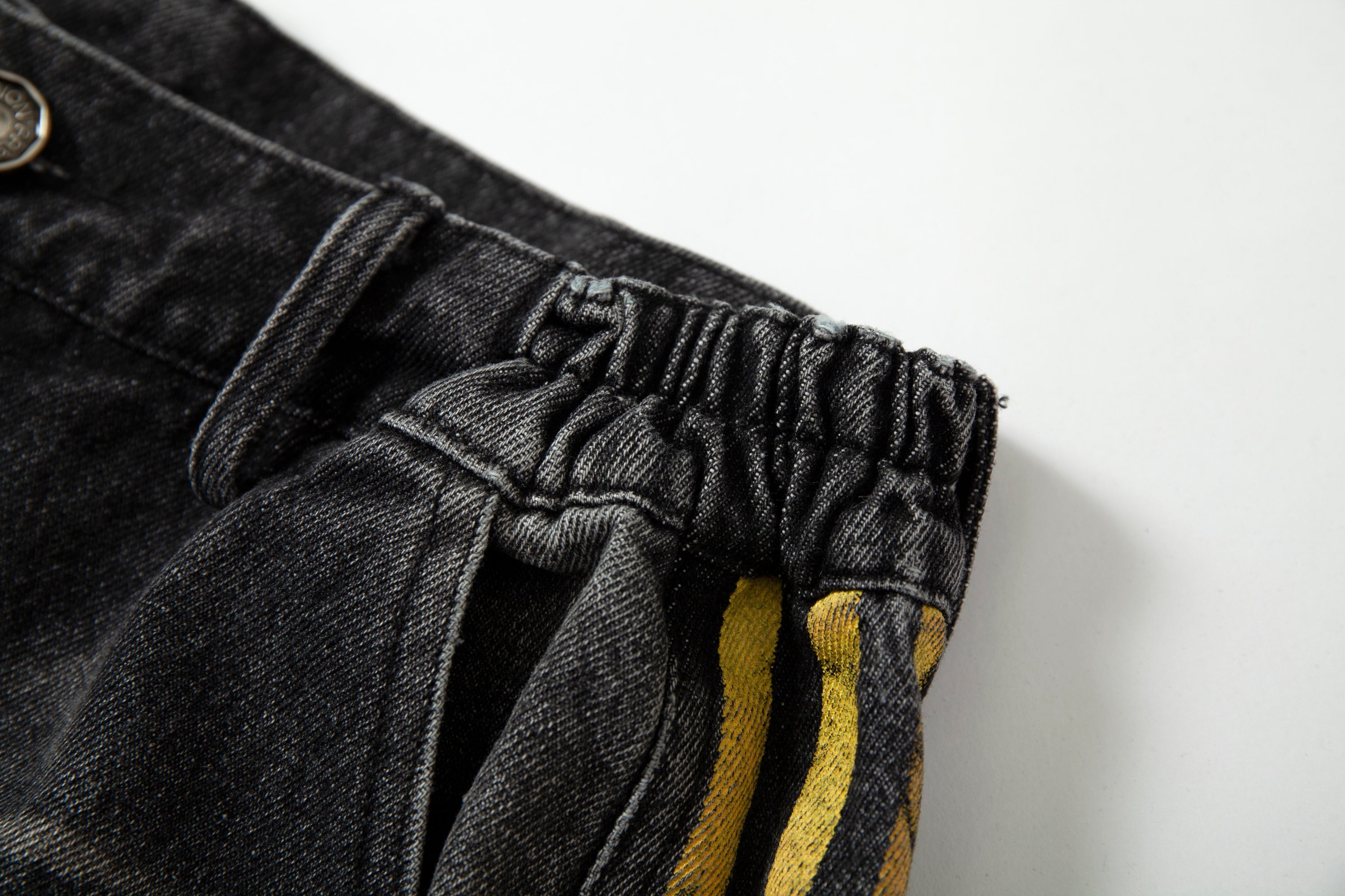 Omirad Side Stripe Washed Barrel-Leg Denim Jeans