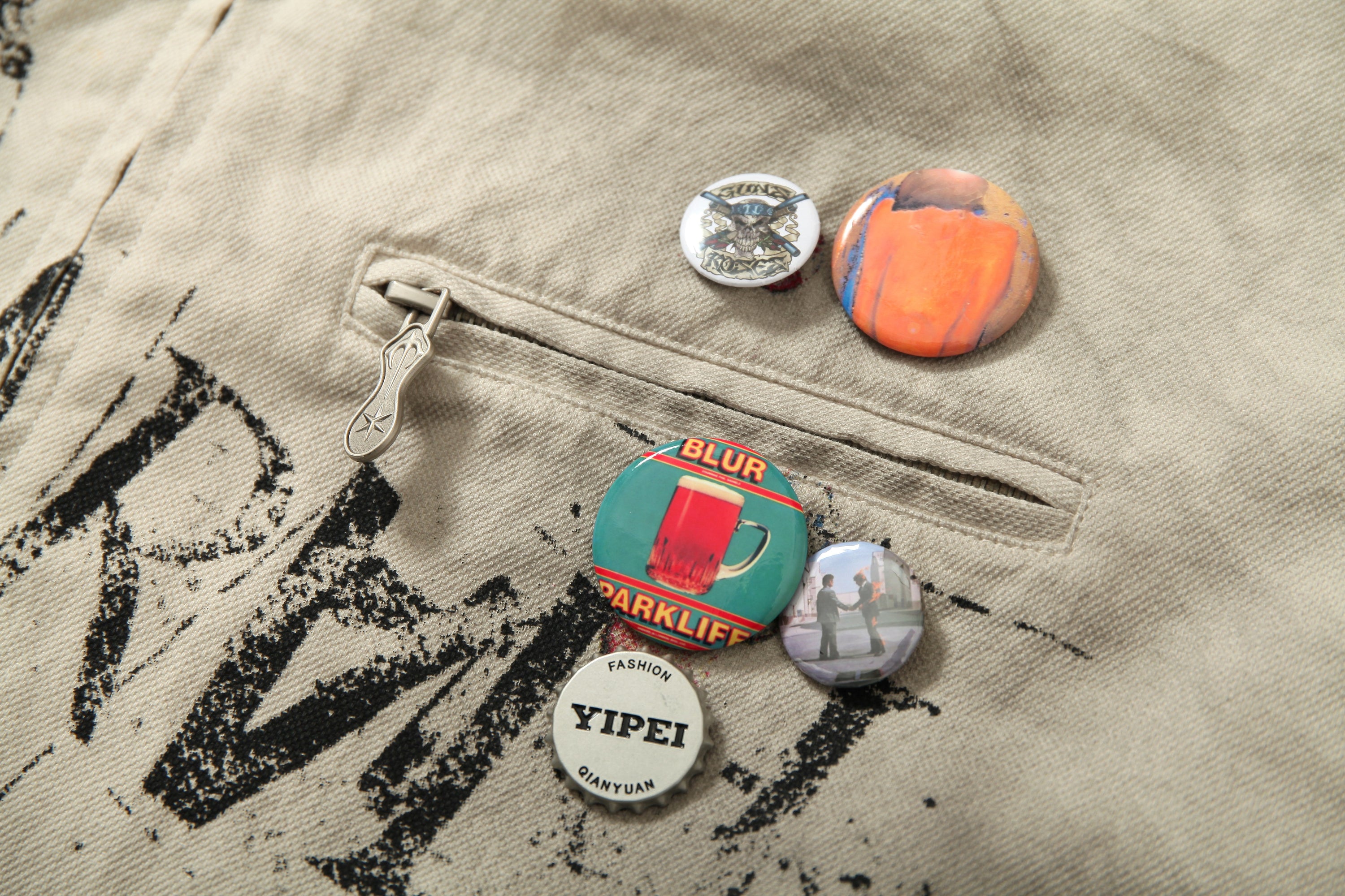 Omirad Vintage Washed Graphic Jacket | Graffiti Art Bomber