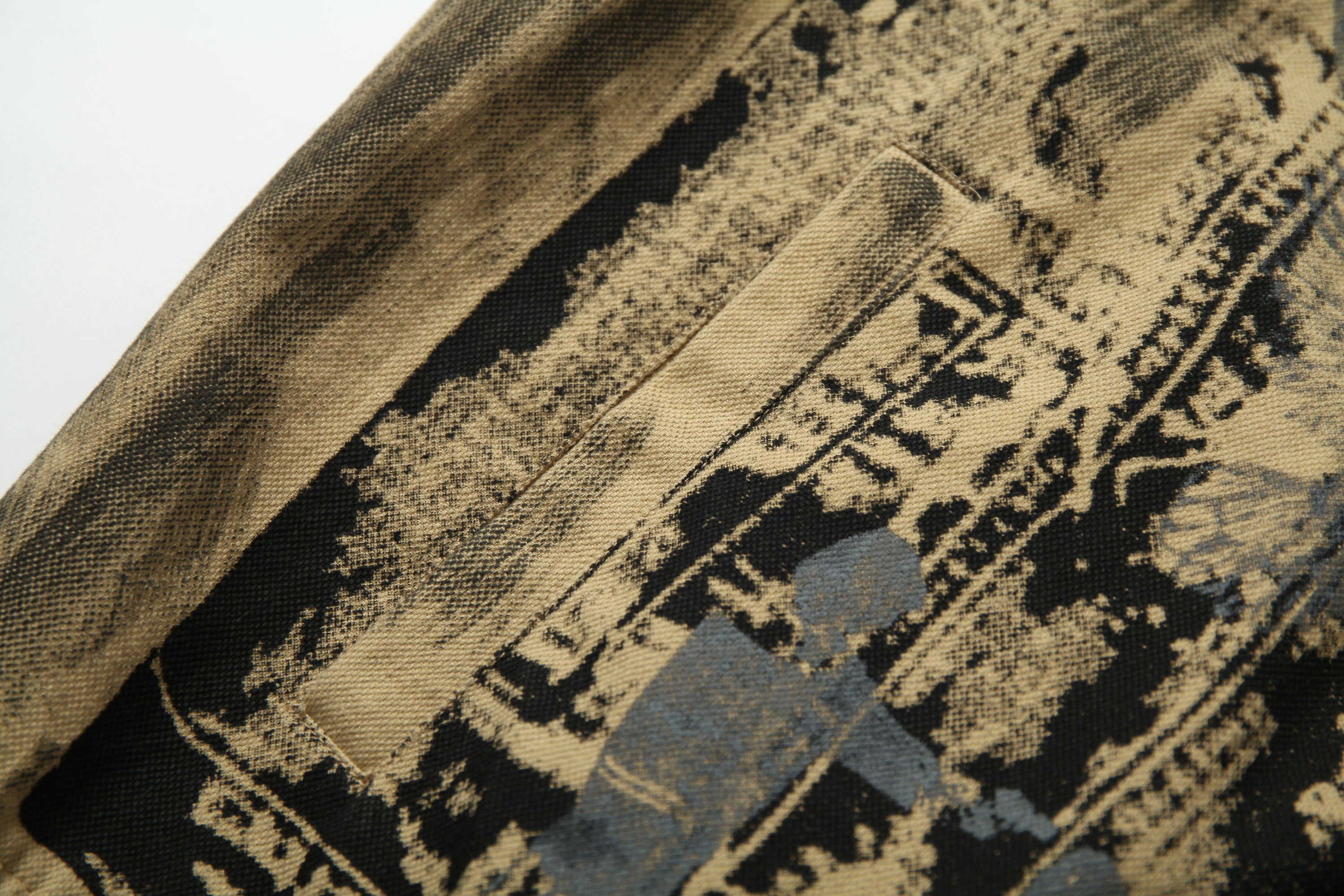 Omirad Vintage Graffiti Zip-Up Jacket | Contrast Sleeve Streetwear