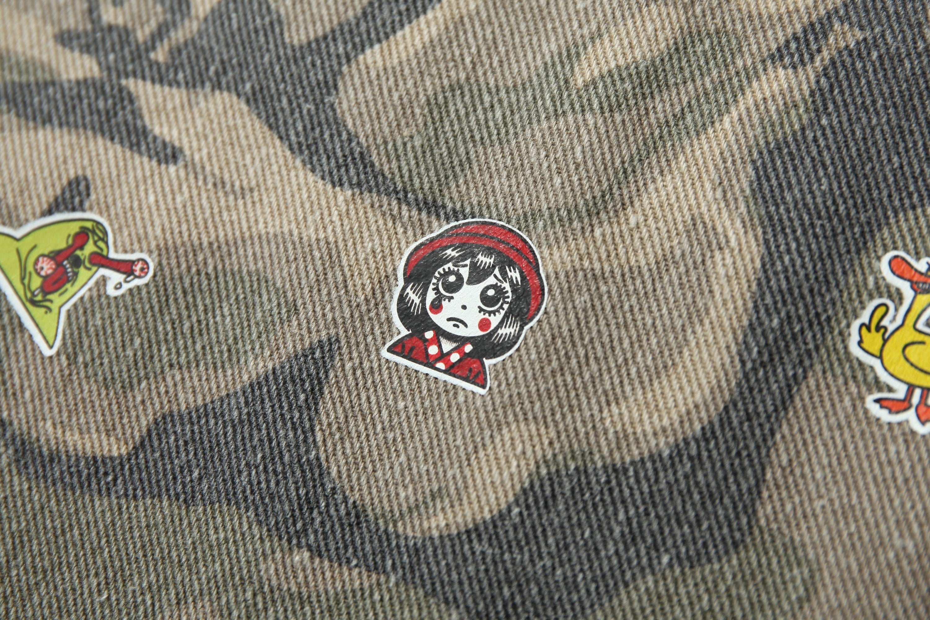 Omirad Rose Camo Embroidered Patch Zip-Up Hoodie