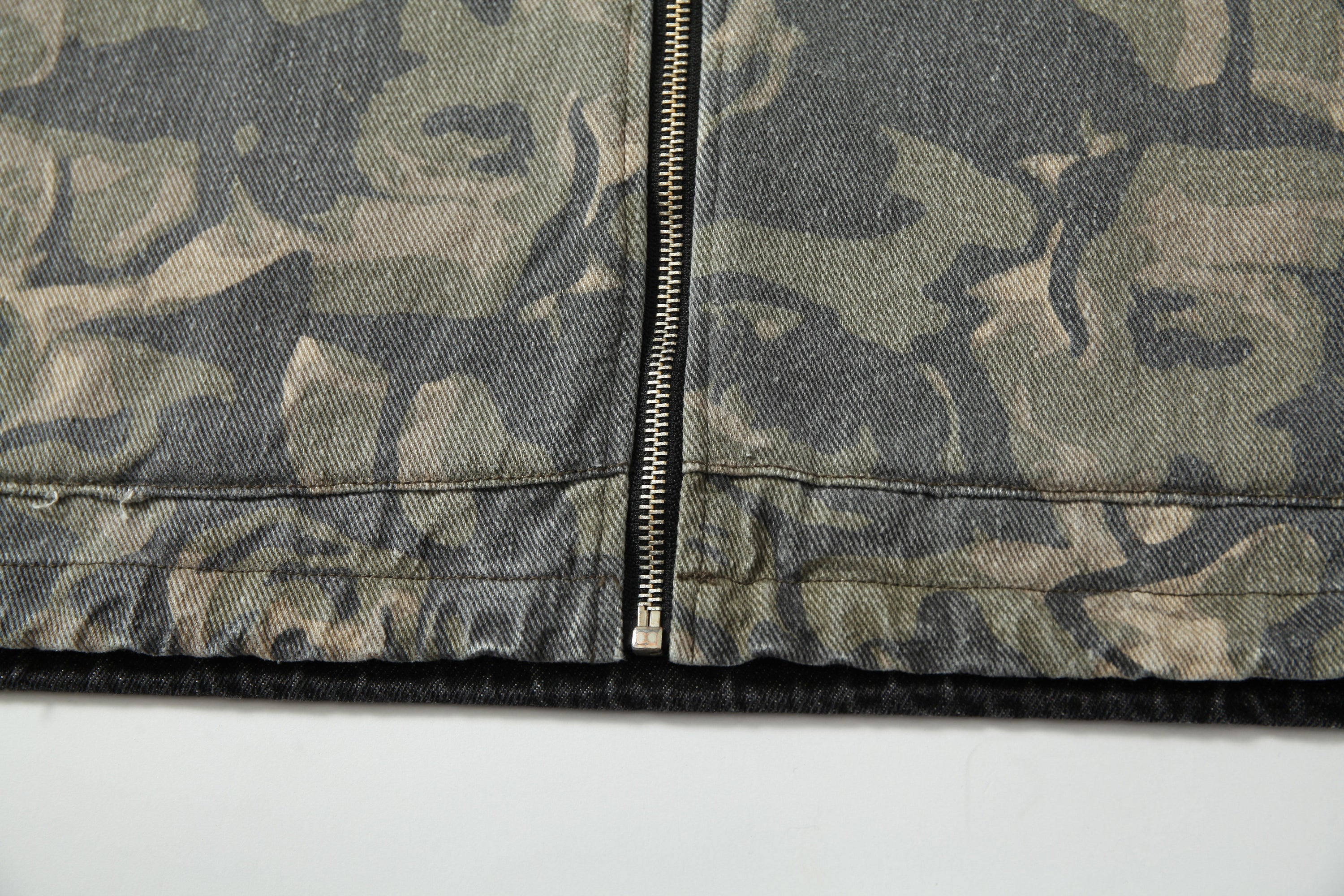 Omirad Rose Camo Embroidered Patch Zip-Up Hoodie