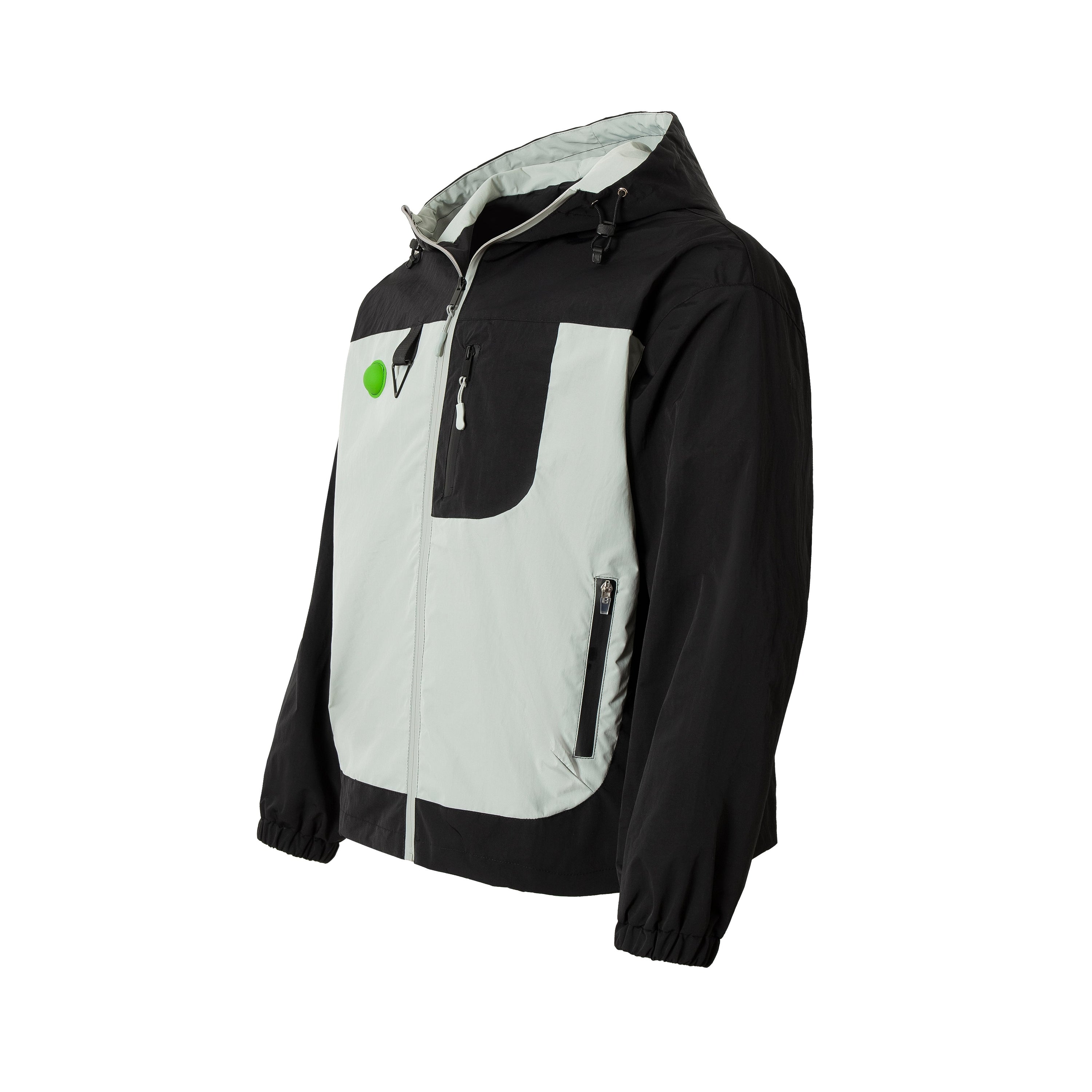Colorblock Utility Windbreaker Jacket | Hooded Nylon Shell