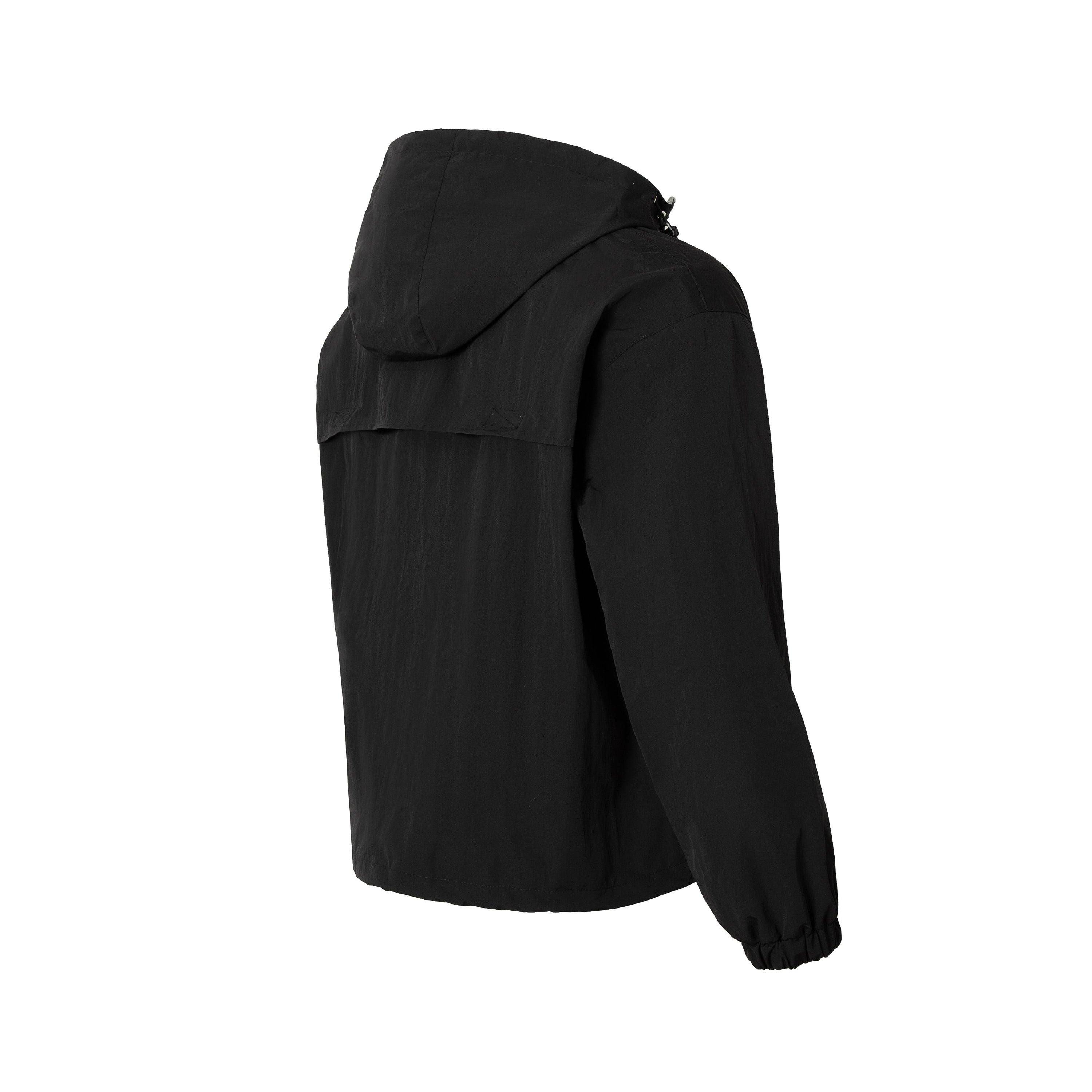 Colorblock Utility Windbreaker Jacket | Hooded Nylon Shell
