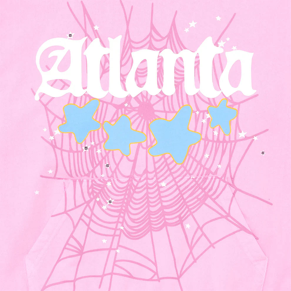 Sp5der Atlanta Hoodie 440GSM – Pink Heavyweight Y2K Streetwear Sp5der Atlanta Hoodie 440GSM – Pink Heavyweight Y2K Streetwear