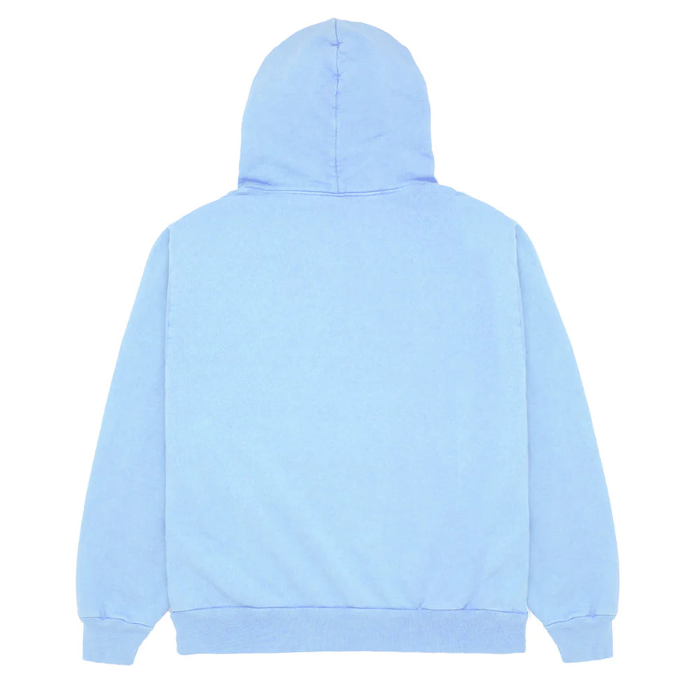 Sp5der Hoodie – Sky Blue 440GSM Heavyweight Chenille Logo Spider-Web Streetwear Pullover