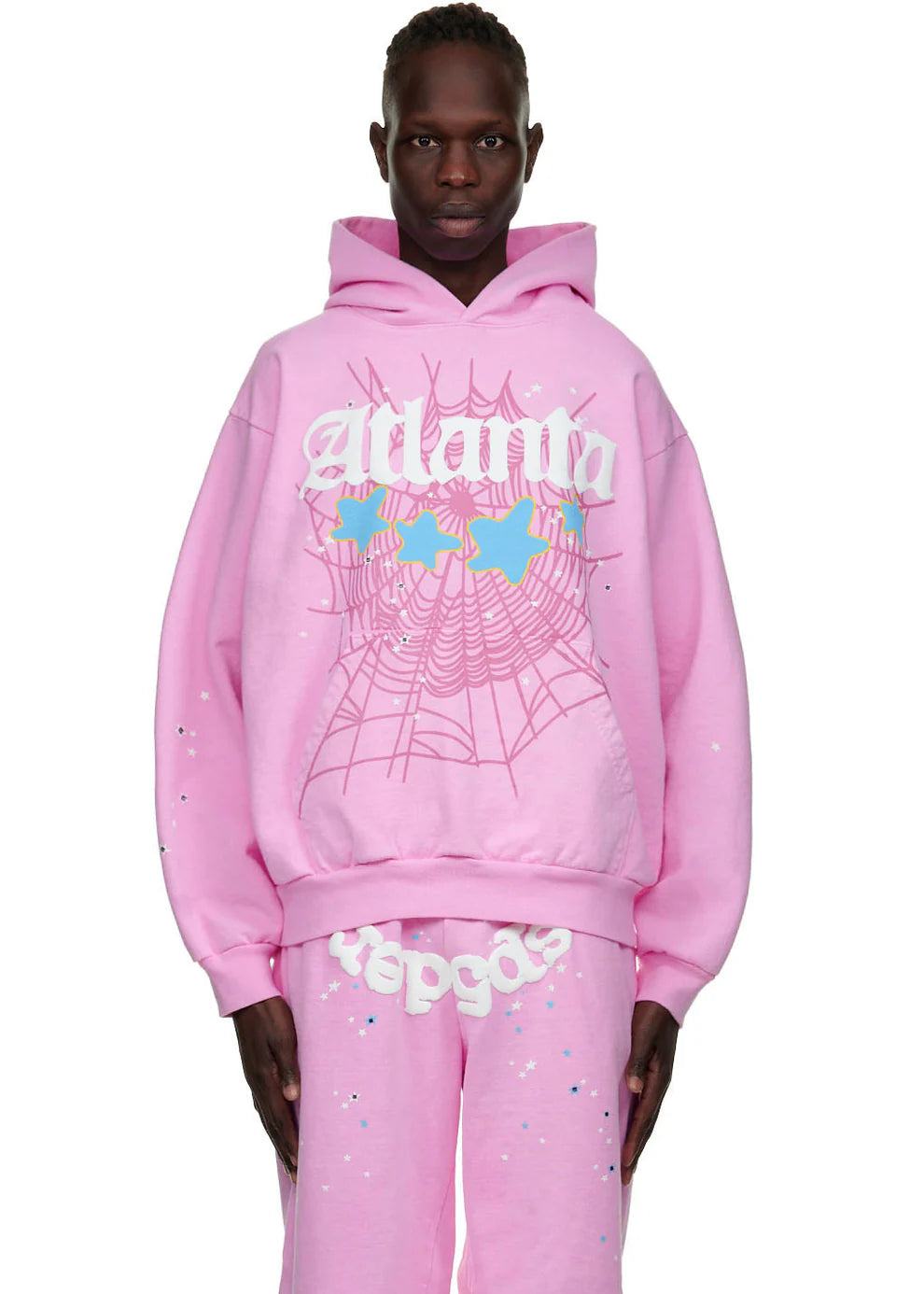 Sp5der Atlanta Hoodie – Pink 440GSM Heavyweight Y2K Streetwear Pullover