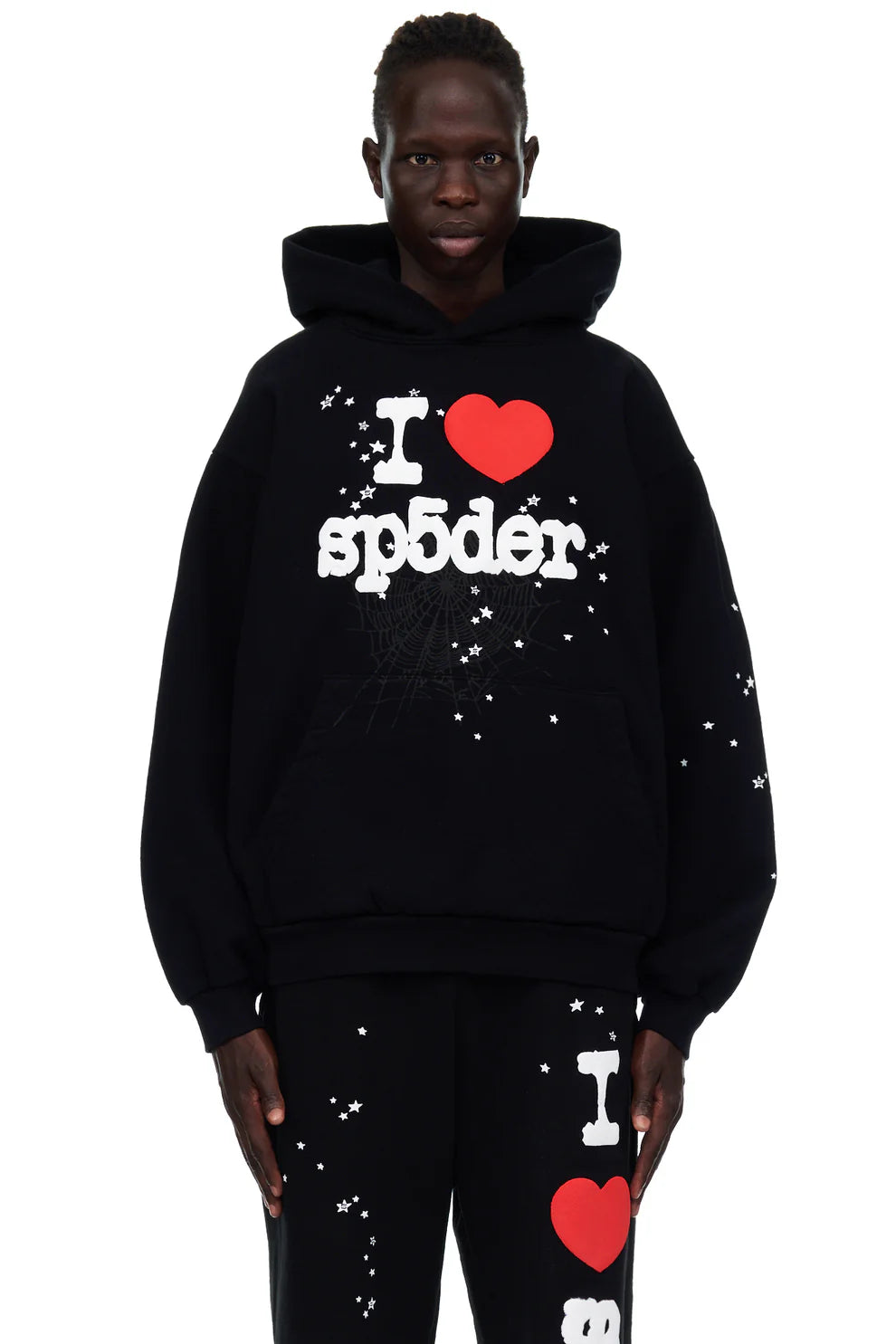 Sp5der “I Love Sp5der” Hoodie – Black Web 440GSM Heavyweight Streetwear Pullover