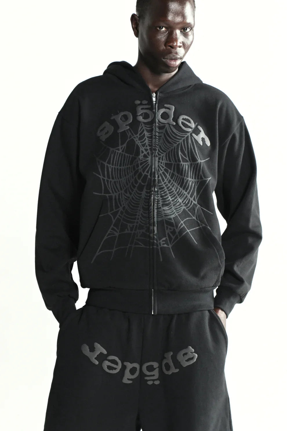 Sp5der Black Zip Hoodie | 440GSM Heavyweight Streetwear – Seakoff Sp5der Black Zip Hoodie | 440GSM Heavyweight Streetwear – Seakoff