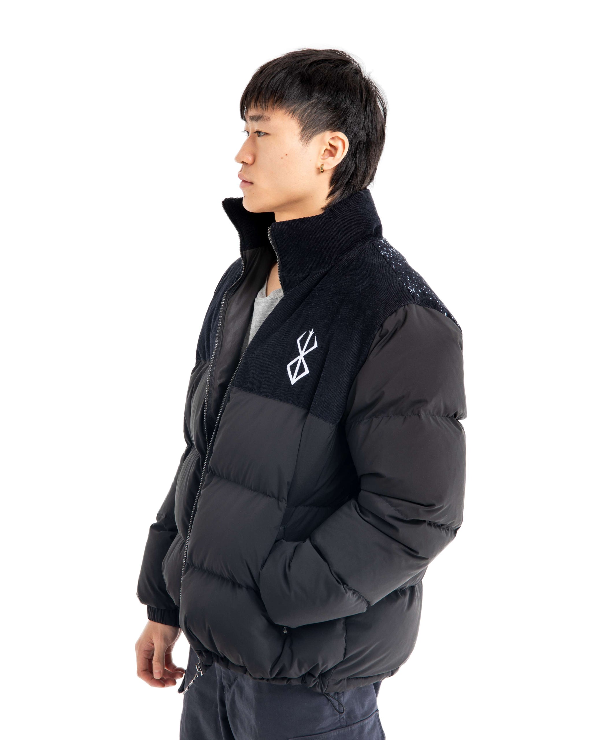 Berserk Anime Inspired Puffer Jacket | Премиальная вышитая черная уличная одежда