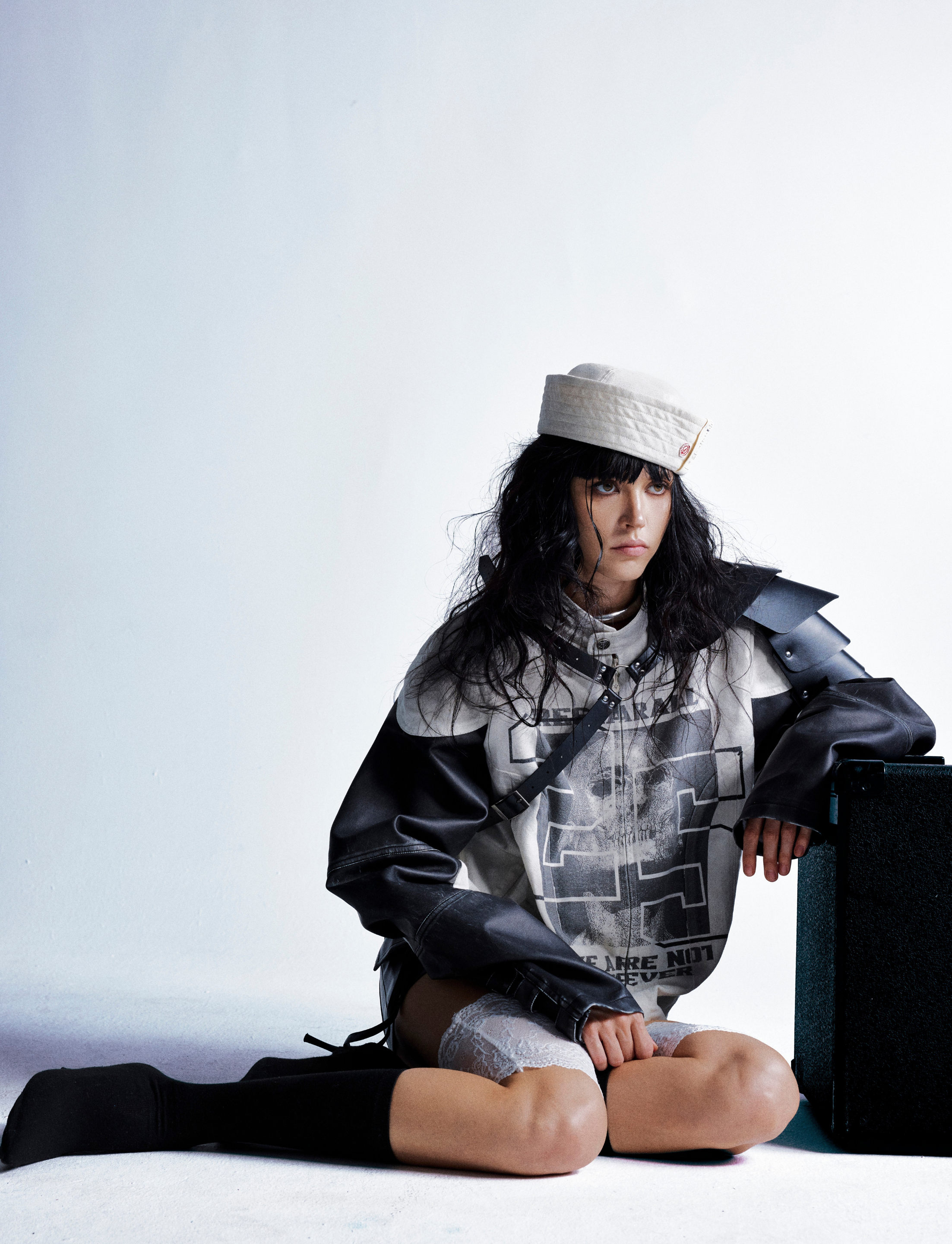 Omirad Contrast Moto Jacket – Skull Graphic Street Jacket