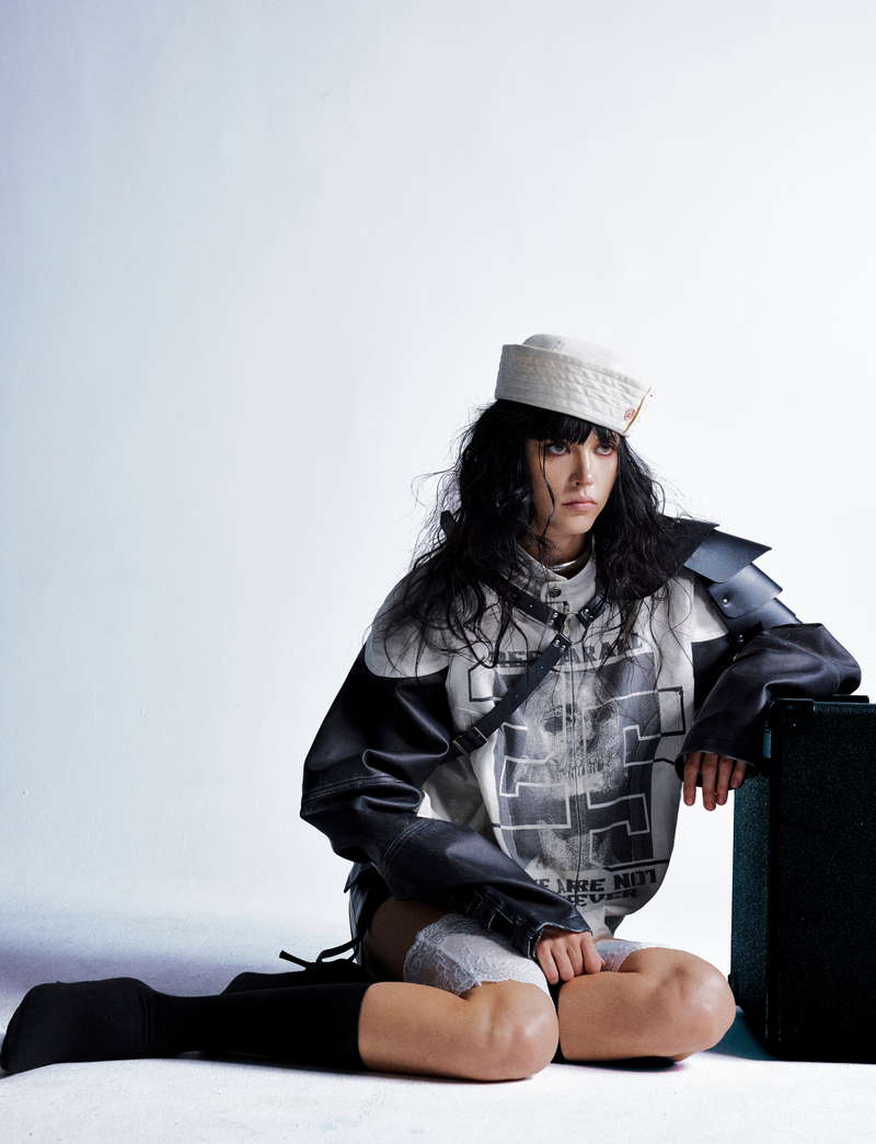 Omirad Contrast Moto Jacket – Skull Graphic Street Jacket