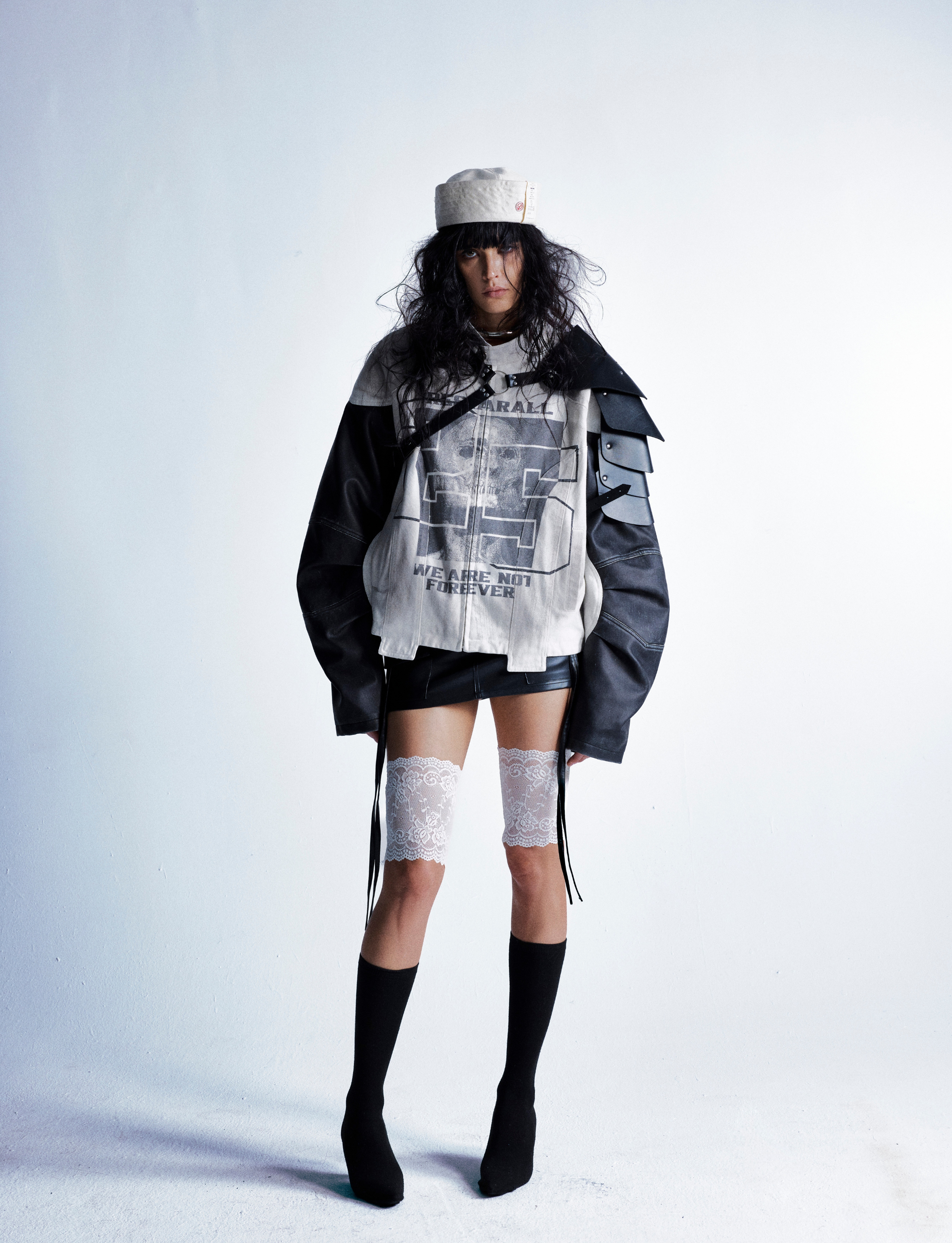 Omirad Contrast Moto Jacket – Skull Graphic Street Jacket