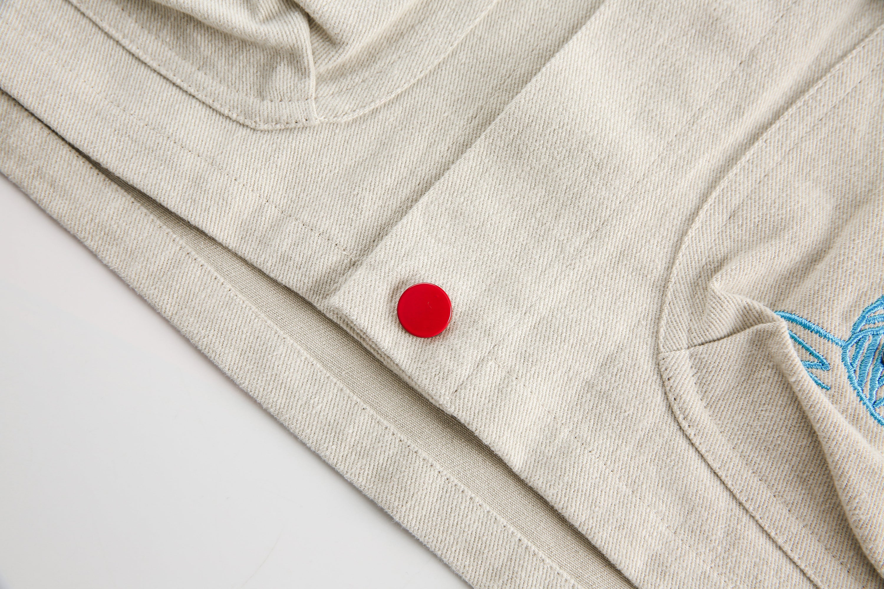 Cartoon Embroidery Cotton Utility Jacket | Streetwear