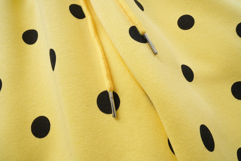 Omirad Polka Dot Wide-Leg Pants | Yellow & Black Cotton