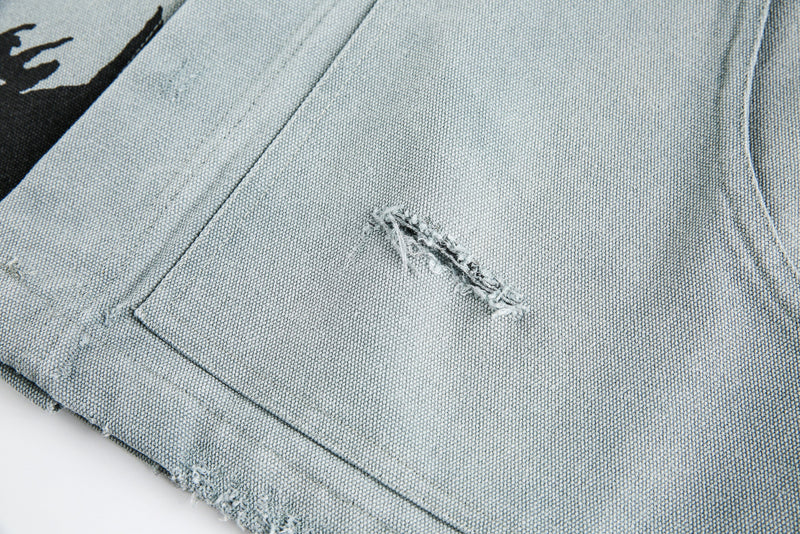 Omirad 90s Reflection Graphic Work Jacket | Cotton Canvas