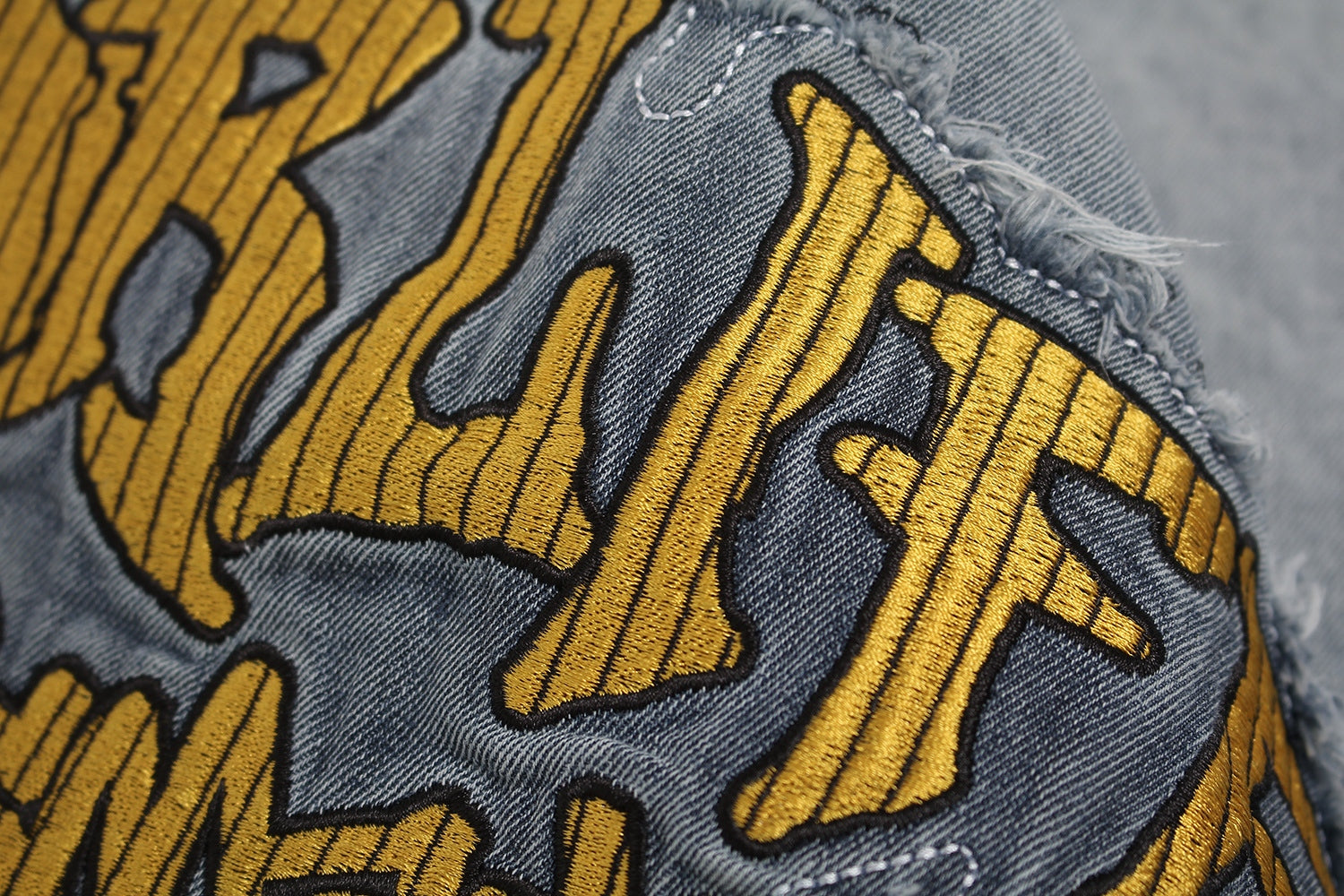 Vintage Washed Distressed Embroidery Graphic T-Shirt