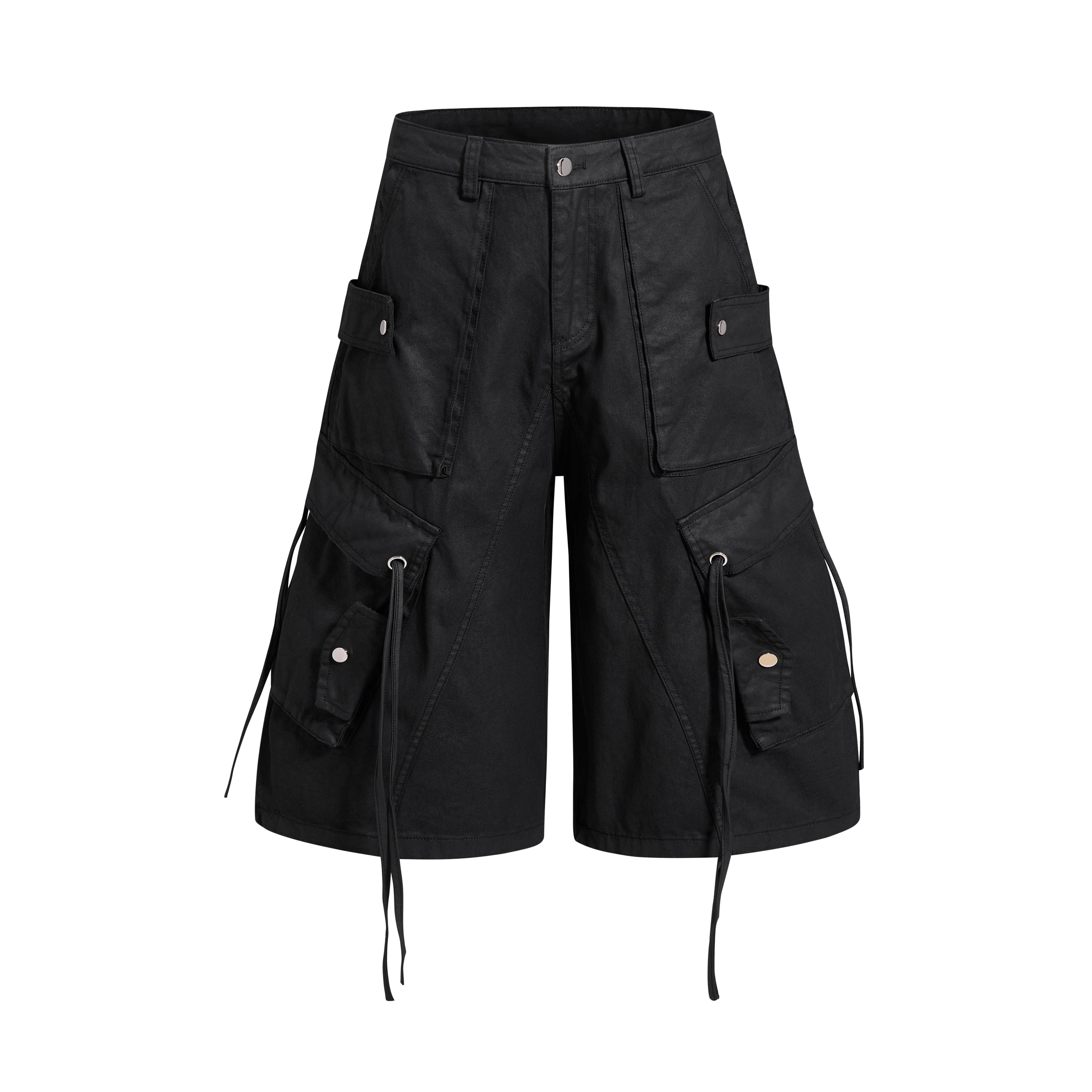 Omirad Utility Strap Cargo Shorts | Oversized Wide-Leg