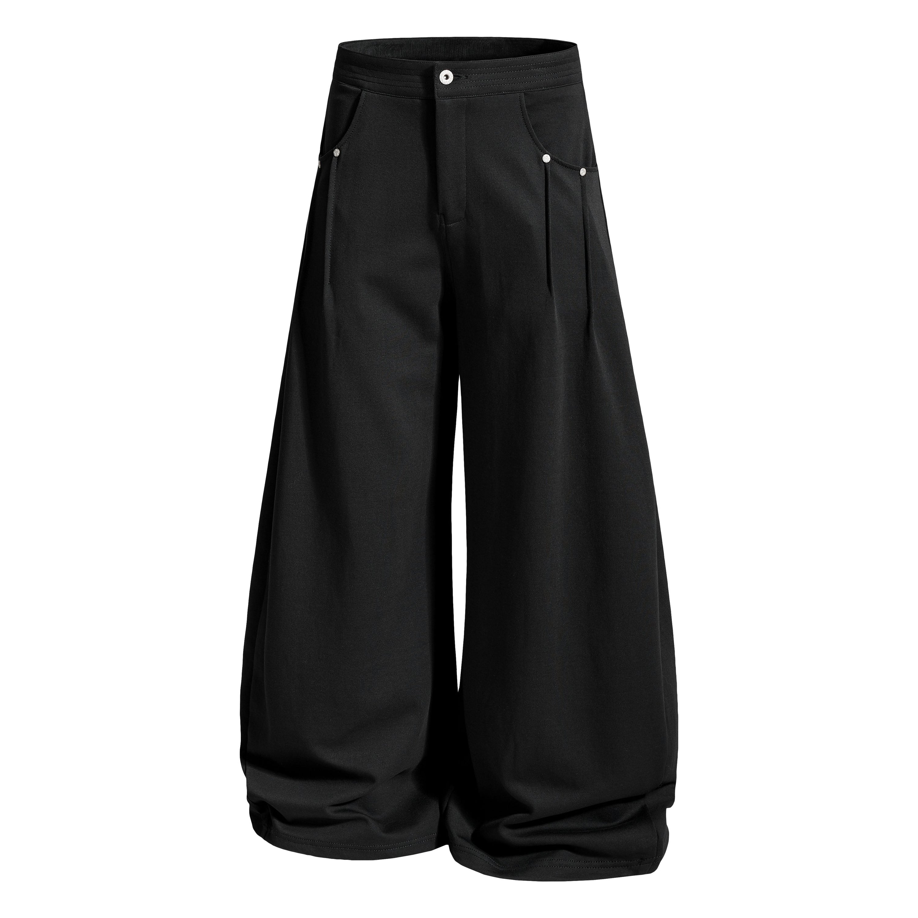 Omirad Flow Wide-Leg Pants | Oversized Draped Cotton Trousers
