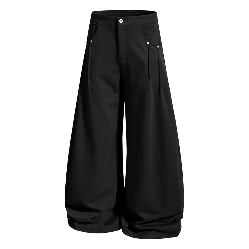 Omirad Flow Wide-Leg Pants | Oversized Draped Cotton Trousers