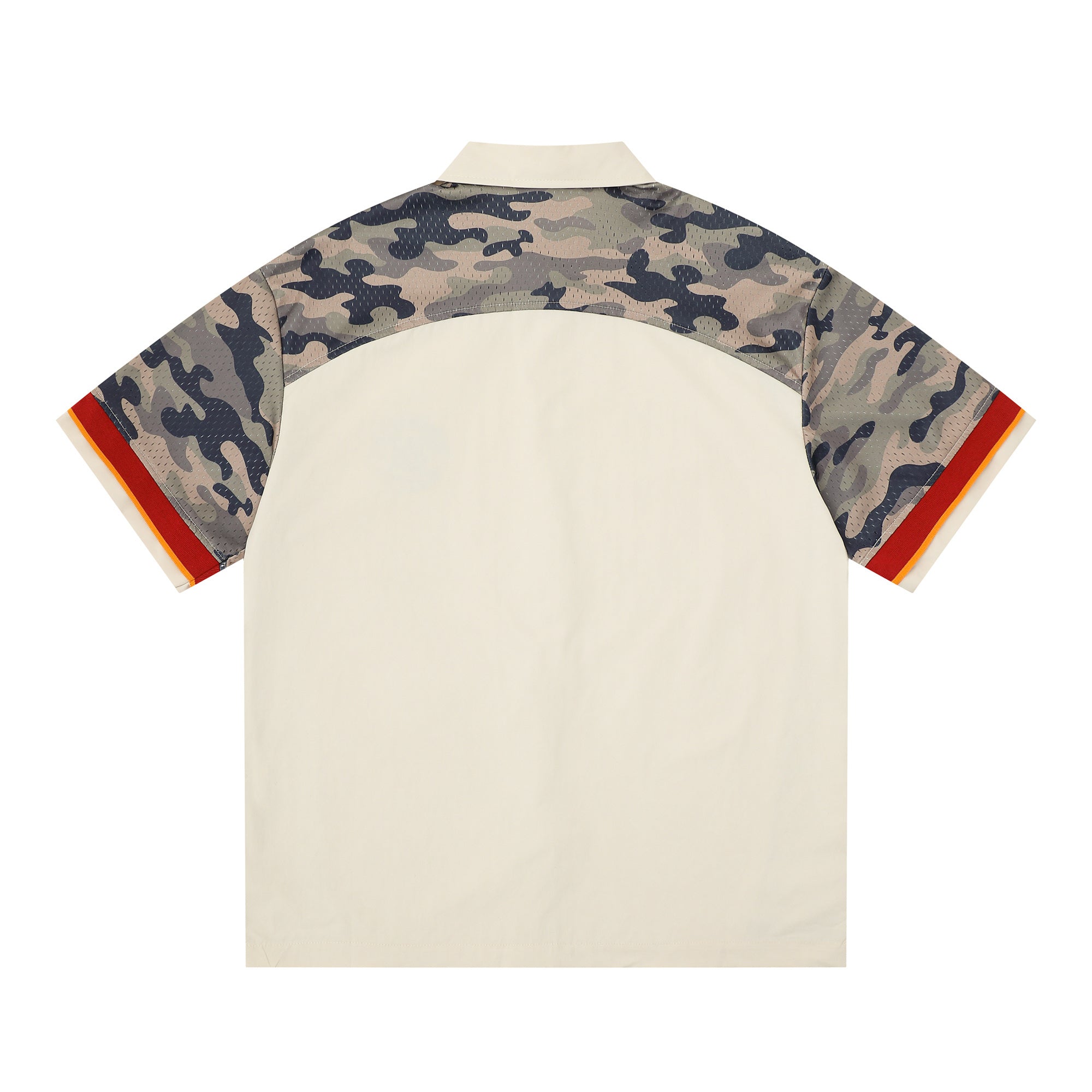 Omirad Camo Panel Shirt | Streetwear Button-Up with Eagle Patch