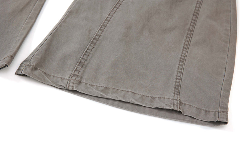 Curved Seam Washed Wide-Leg Pants | Oversized Street Style