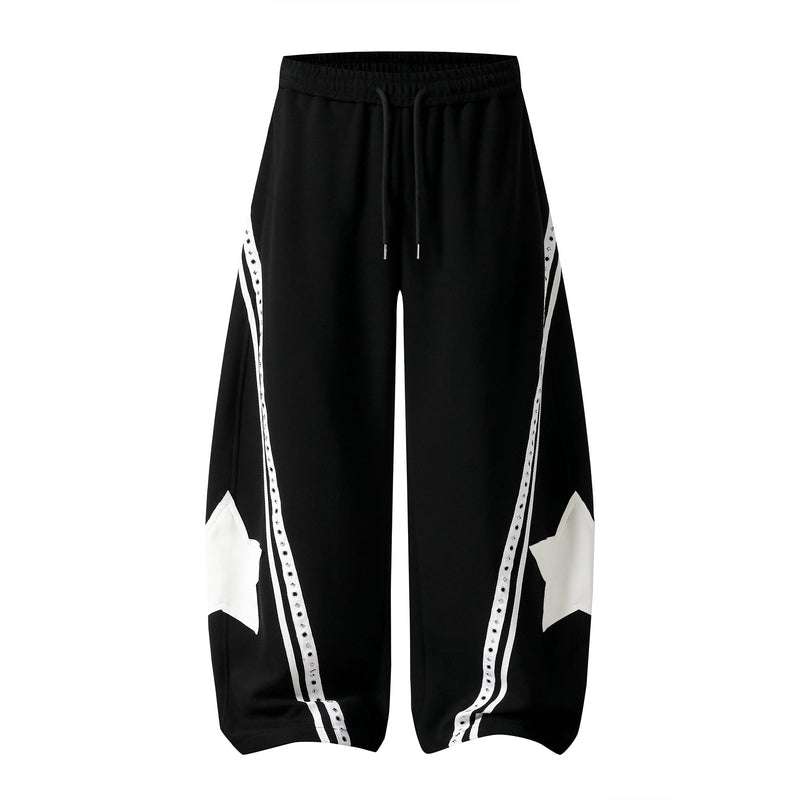 Omirad Star Panel Wide-Leg Track Pants | Streetwear Sweatpants