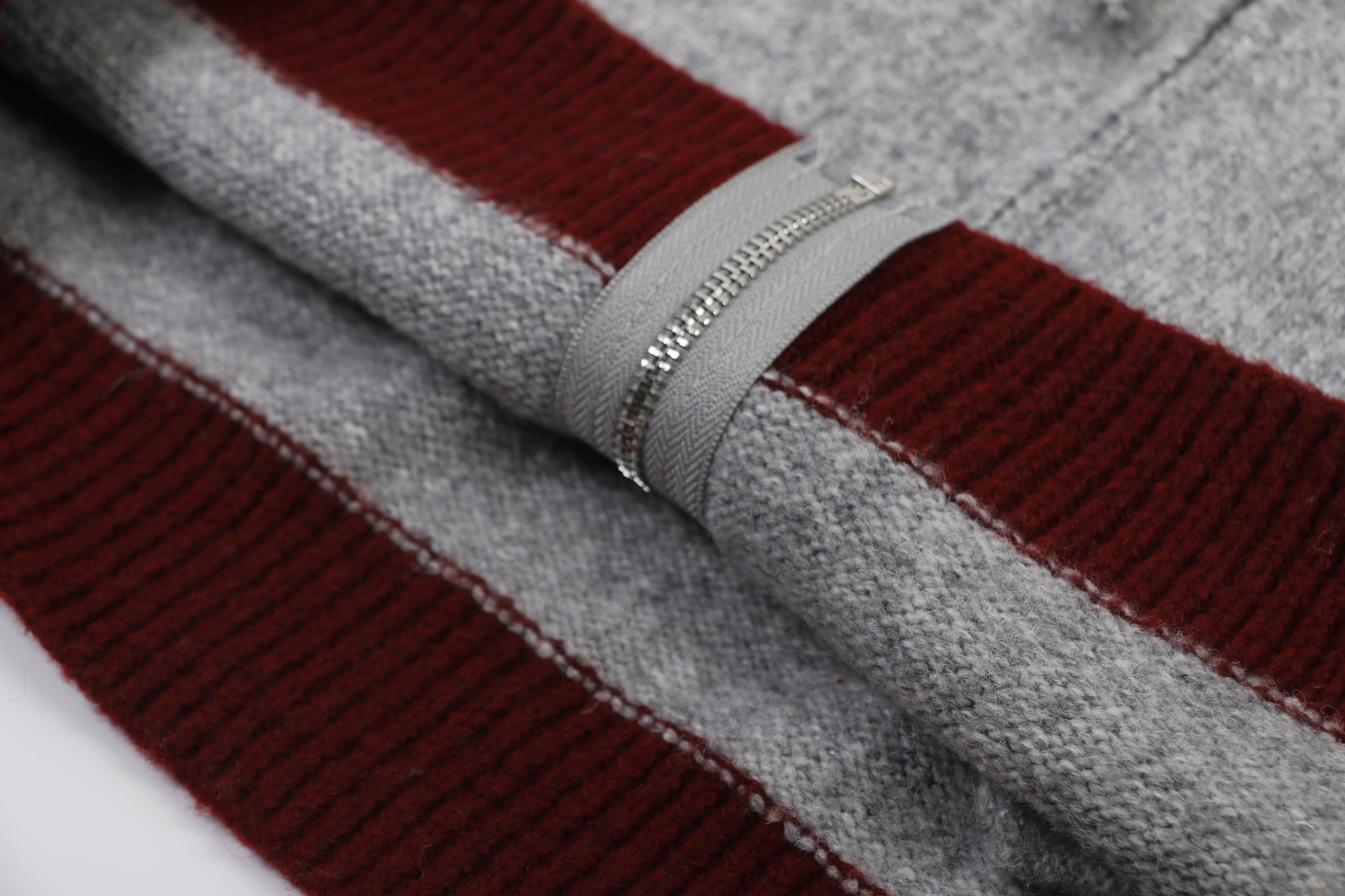 Omirad Vintage Star Knit Zip Hoodie | Color-Block Streetwear
