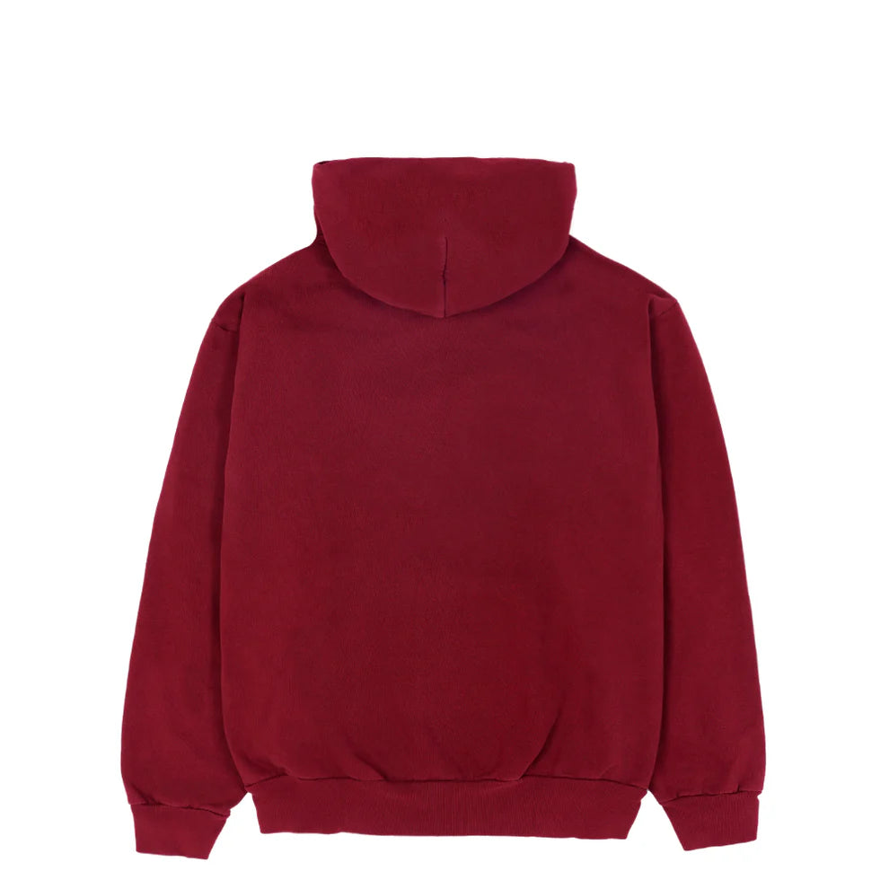 Burgundy Graphic Hoodie with Spider Web Print – 440GSM Heavyweight Comfort Fit Pullover Hoodie