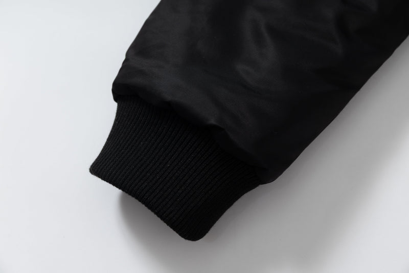 Omirad Faux-Fur Lined Bomber Jacket | Black Winter Coat