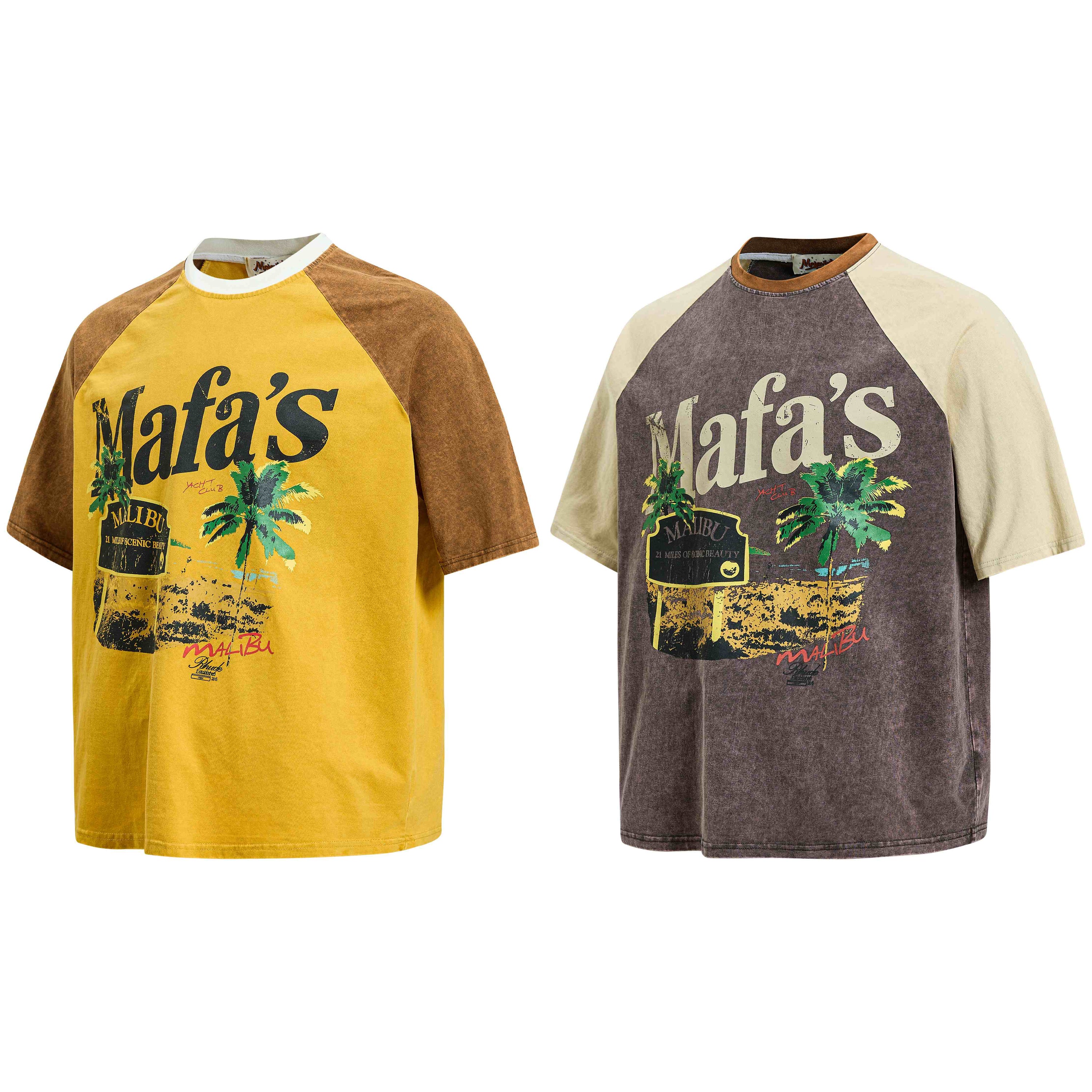 Mafa's Malibu Washed Raglan Tee | Vintage Coastal Streetwear