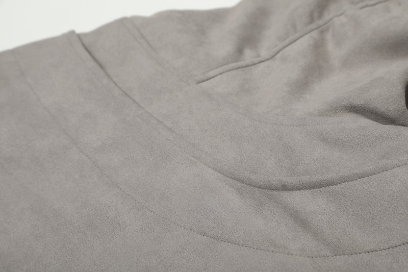 Reversible Faux Fur & Suede Hooded Bomber Jacket
