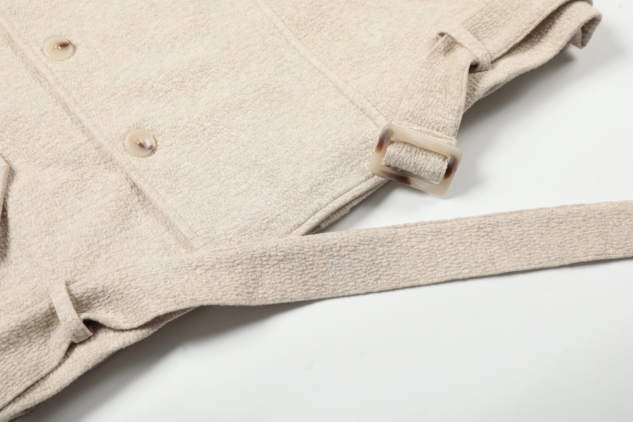 Omirad Belted Cropped Jacket | Structured Cotton Outerwear