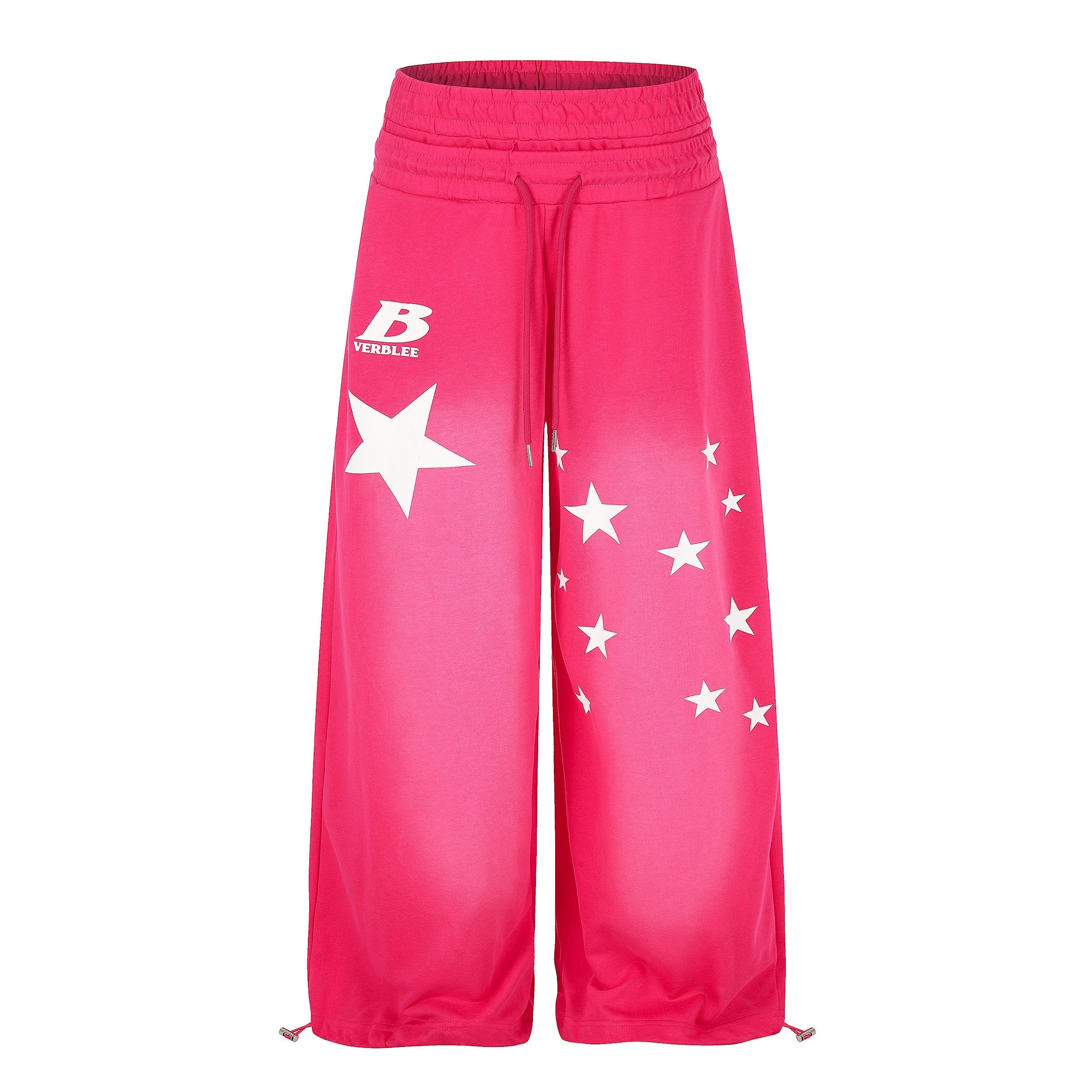 Star Graphic Wide-Leg Sweatpants | Y2K Gradient Streetwear