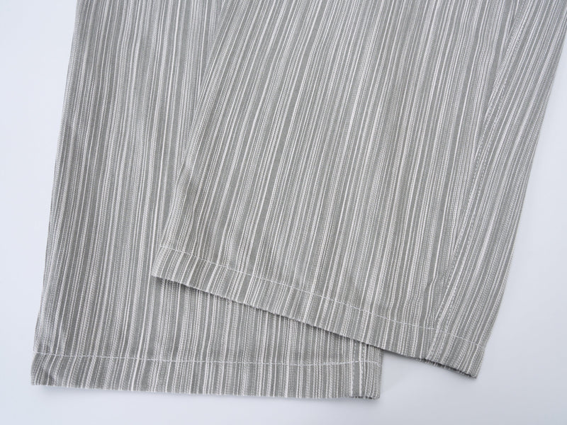 Omirad Striped Relaxed Wide-Leg Pants | Soft Drape Fit
