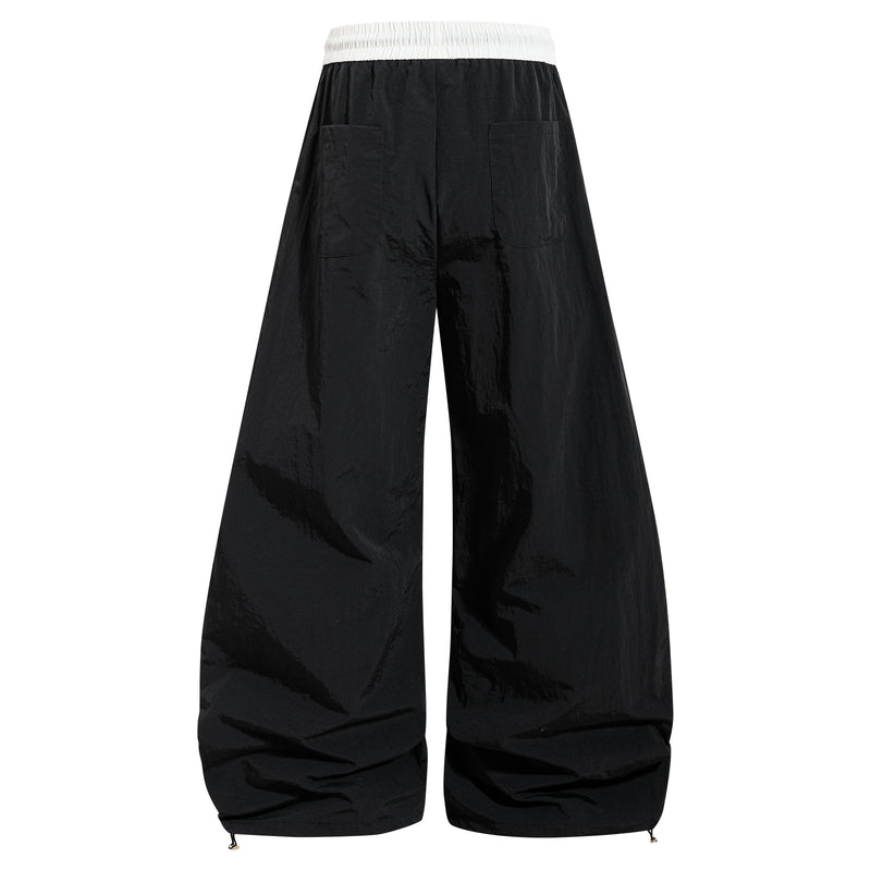Retro Script Wide-Leg Track Pants | Bold Streetwear