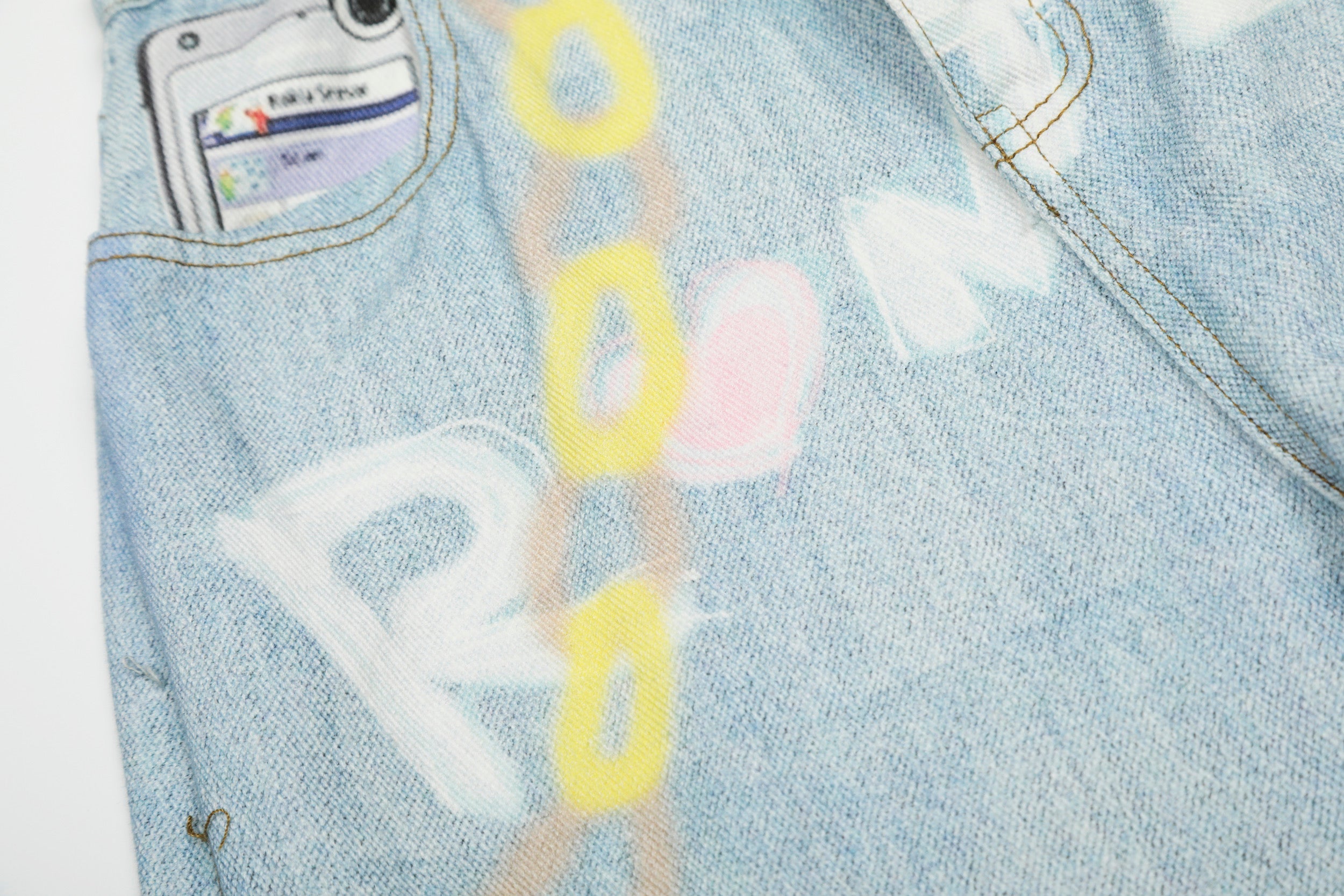 Omirad Life Is Beautiful Graffiti Wide-Leg Jeans