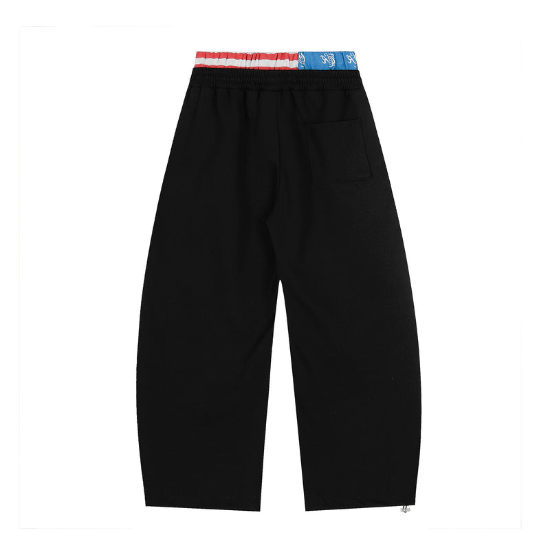 Flag Graphic Wide-Leg Sweatpants | Streetwear Joggers