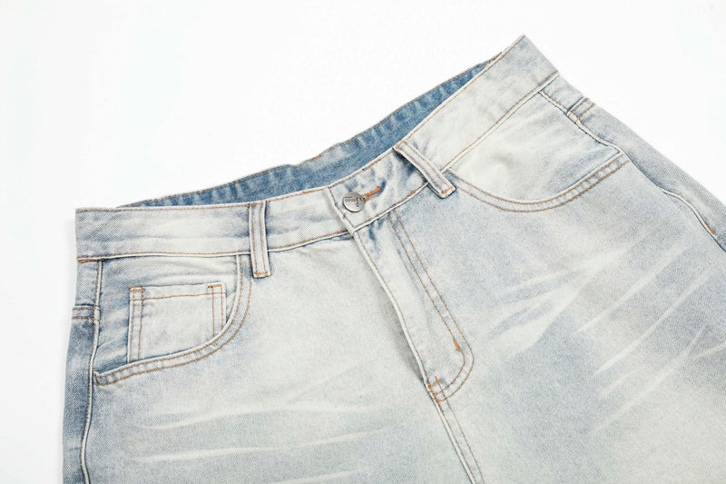 Light Washed Wide-Leg Jeans | Oversized Baggy Denim