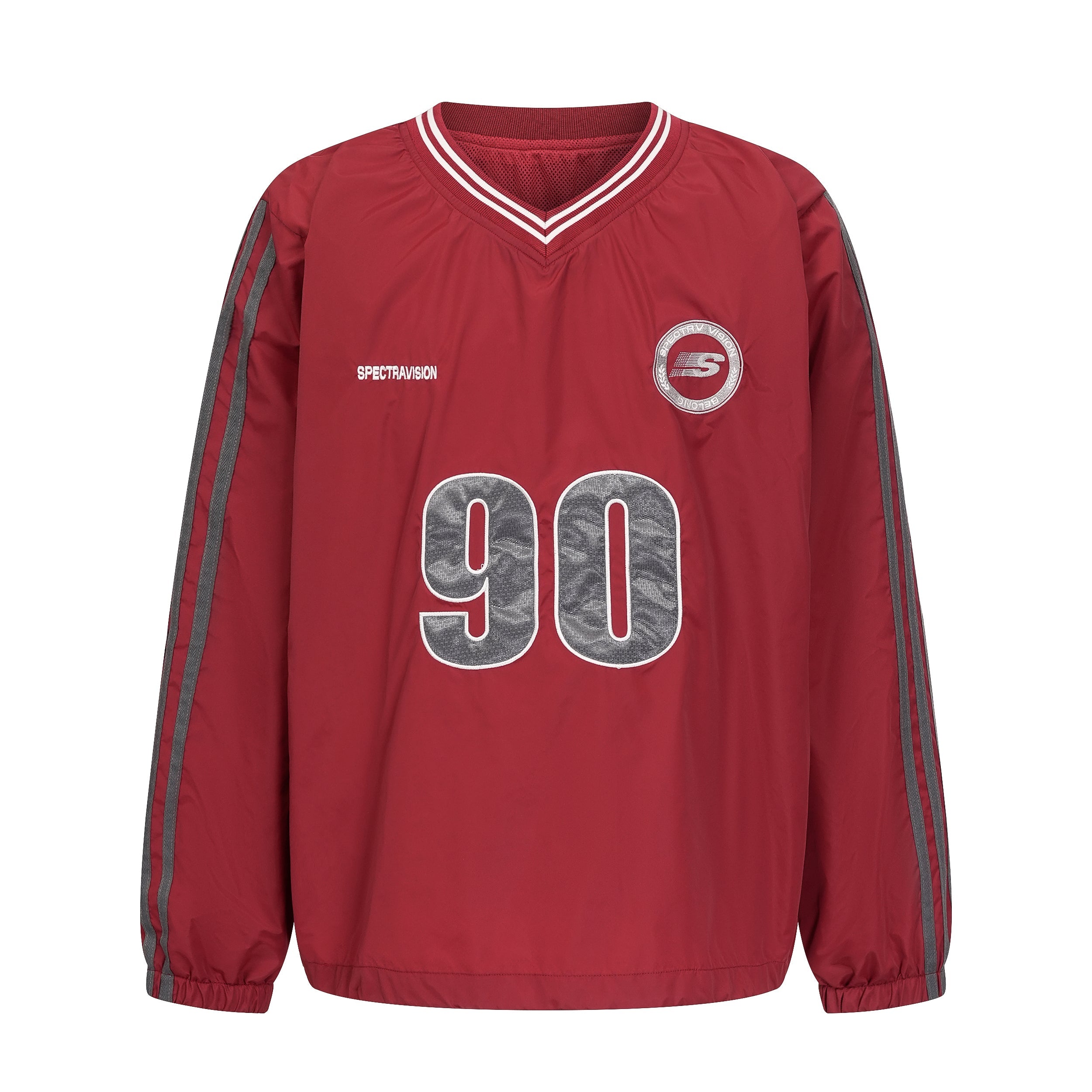 Retro Athletic Nylon Pullover | Varsity 90 Streetwear Top