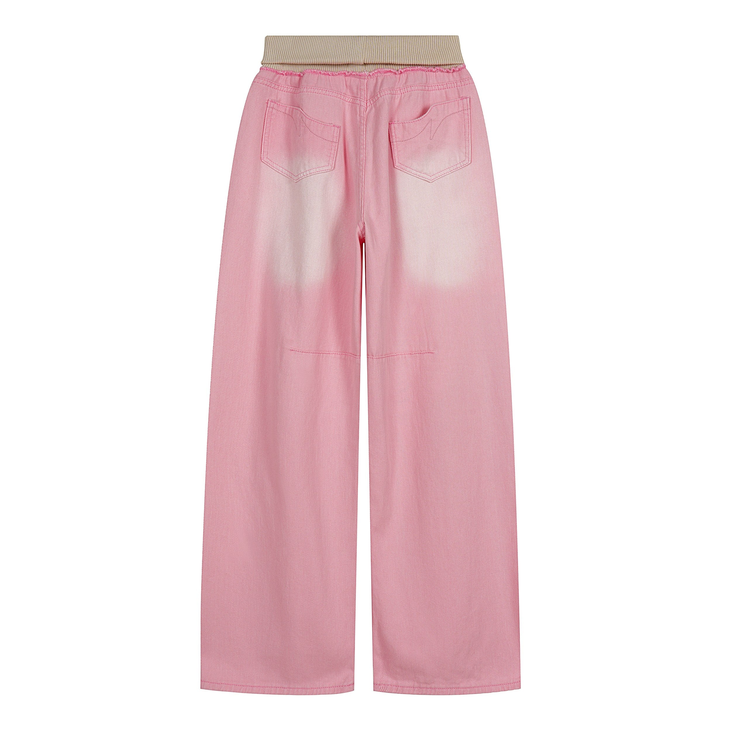 Omirad Pink Washed Wide-Leg Jeans | Y2K Streetwear Denim