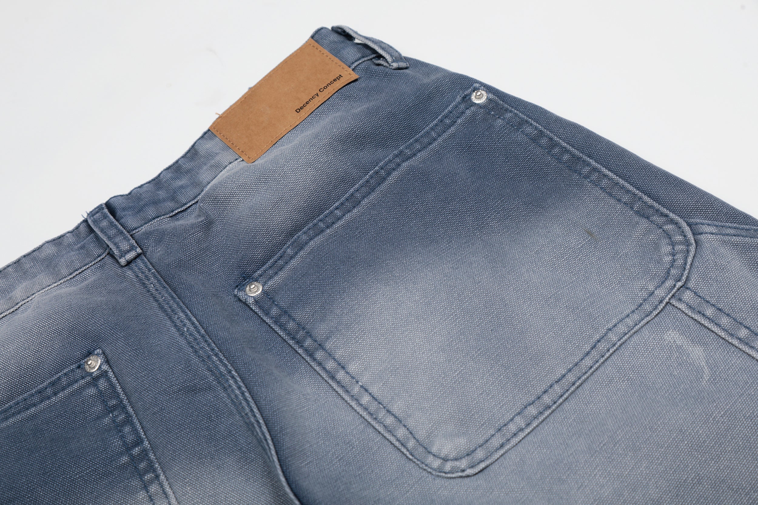 Washed Wrinkle Effect Wide-Leg Denim Jeans | Omirad