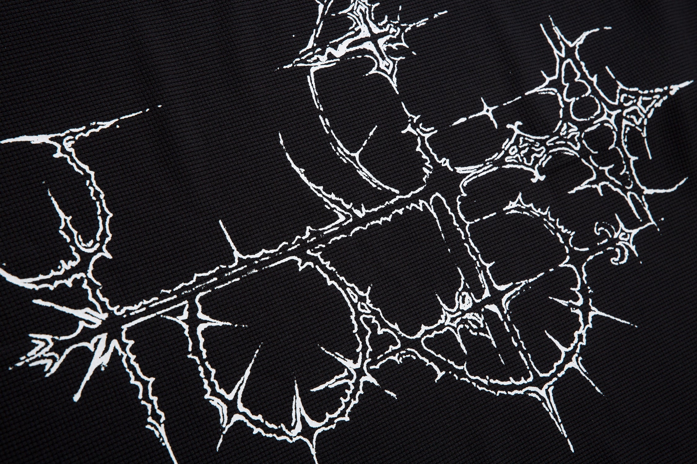 Gothic Thorn Cross Graphic Polo Shirt | Dark Streetwear