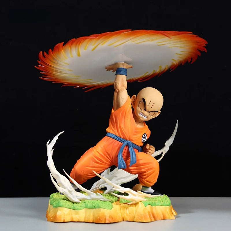 Dragon Ball Z Krillin Acción Figura - Pose de ataque de energía, 25 cm de altura, 1 kg, figura coleccionable