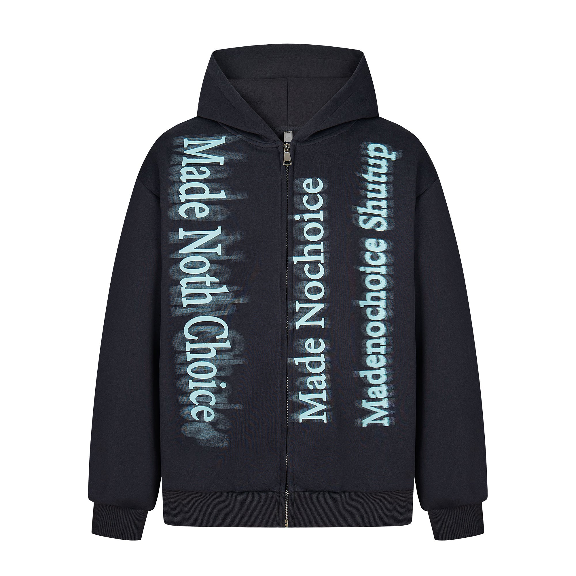 Omirad Gradient Letter Zip Hoodie | Streetwear Statement