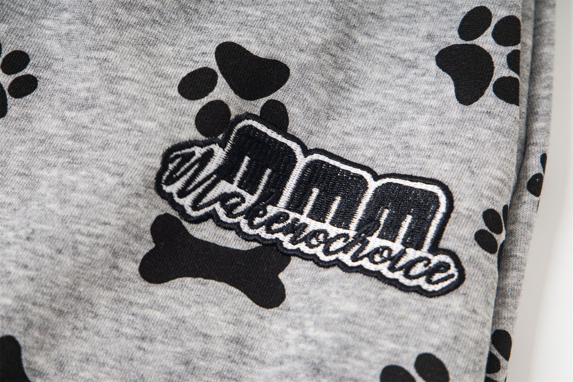Paw Print Wide-Leg Lounge Pants | Dog Bone Streetwear Sweats