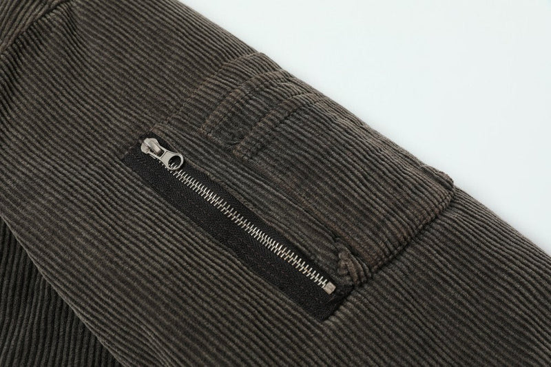 Omirad Corduroy Bomber Jacket | Vintage-Texture Streetwear