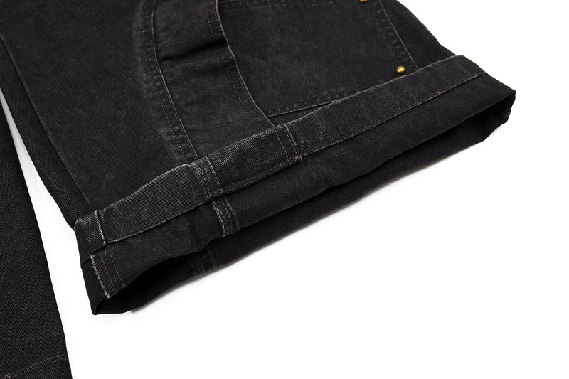 Multi-Zip Panel Cargo Denim Pants | Wide-Leg Streetwear